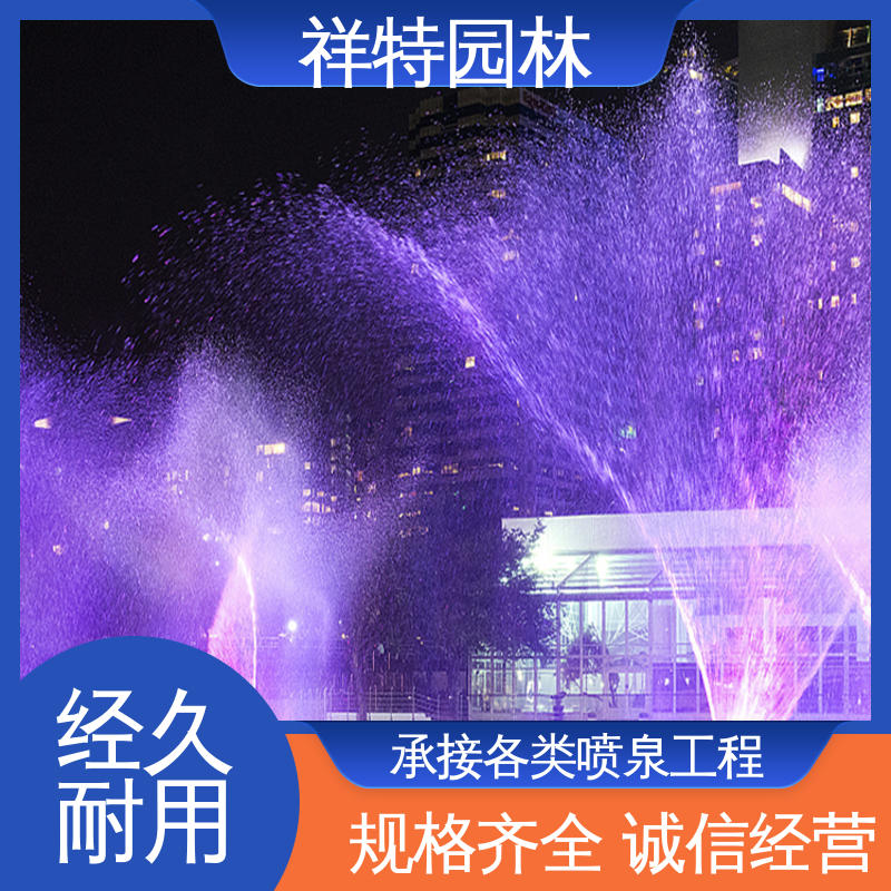 祥特园林 多年经验 大型广场水幕景观 湖面音乐喷泉 喷射方式独特