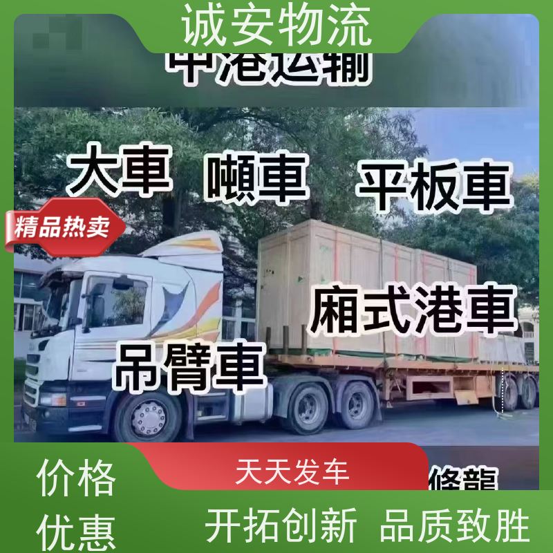 诚安物流 平板车 河源到香港 陆运送货到门 随时发车