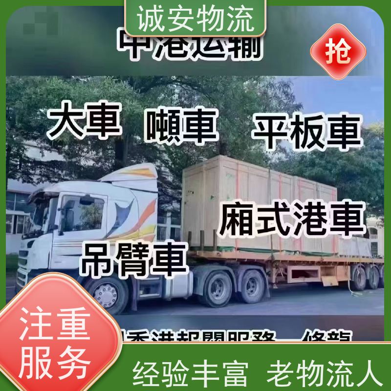 诚安物流 吊机车 阳江到广州 一般贸易买单报关 隔天到