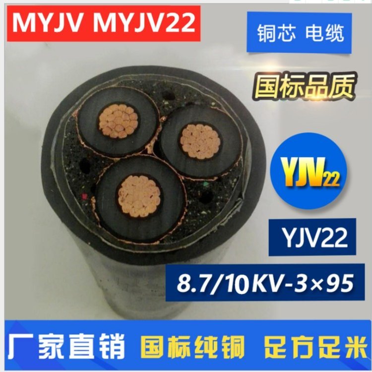银顺牌MYJV22-8.7/10KV3X70矿用铠装电力电缆