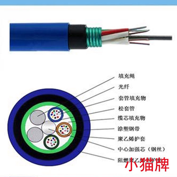 MGTS-24B矿用阻燃光缆 小猫牌 MGTSV-32B煤矿用铠装单模线缆