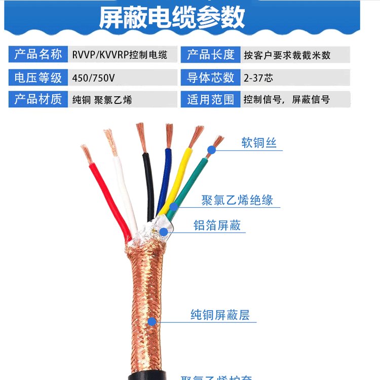矿用控制电缆MKVV450/750V 7*2.5煤矿用阻燃电缆