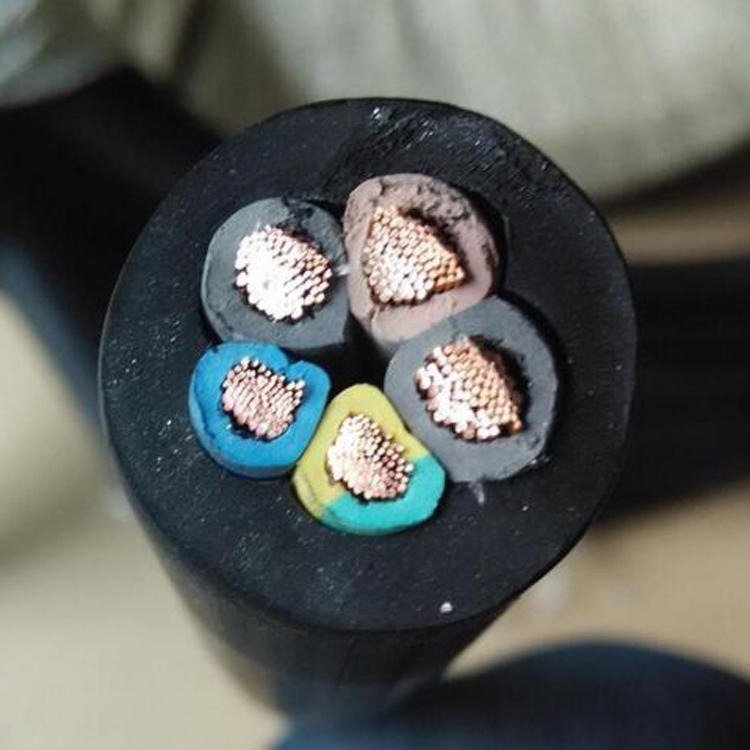 YZ3*2.5+1*1.5通用橡胶电缆 银顺 YZW-3*4+1*2.5中型橡套电缆