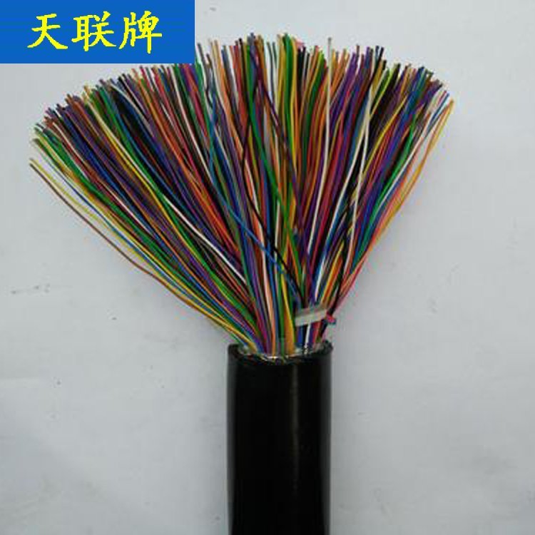 天联牌HYA多芯通信电缆黑色PVC护套国标线芯
