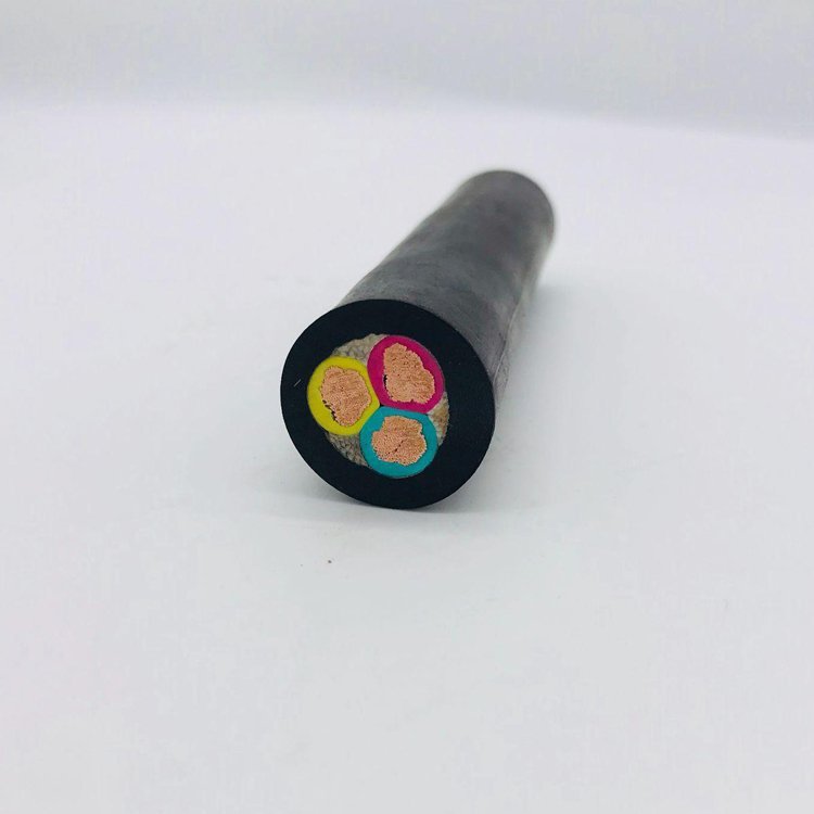 银顺品牌防水电缆 3X50+1X16规格 耐高温橡套电缆