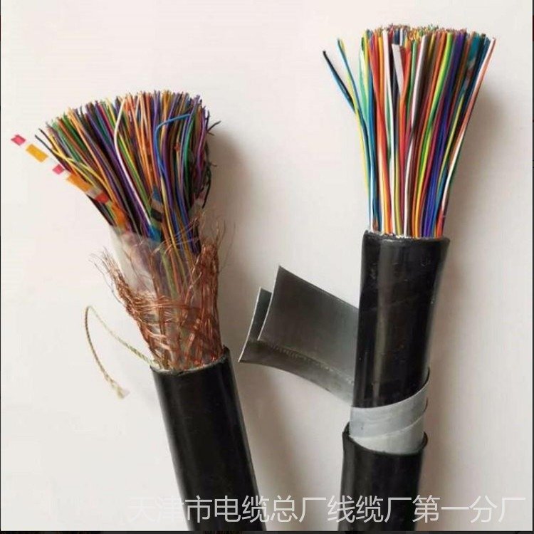 银顺HYA23通信电缆 50对100芯电话线 黑色PVC护套
