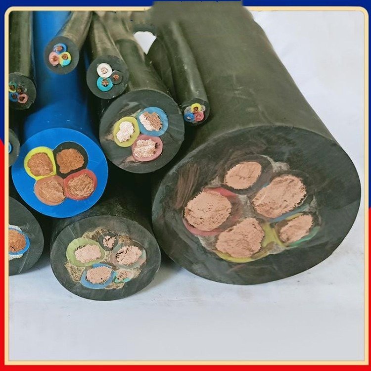银顺品牌YHD耐低温橡套电缆紫铜线多股芯国标外径