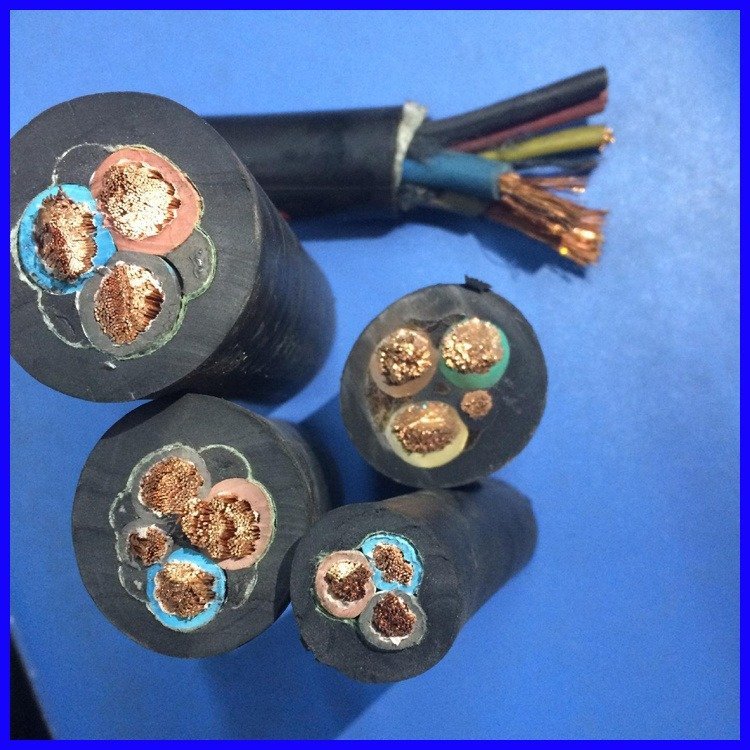 YZW-300/500V 3*4+1*2.5中型通用橡套软电缆 移动设备使用