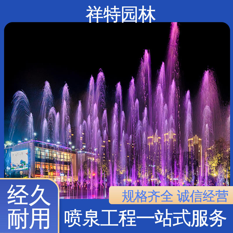 祥特园林 大型广场水幕景观 专业喷泉设计厂家 喷射方式独特 运行平稳