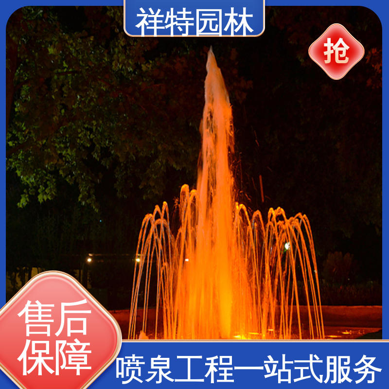 祥特园林 远程指导 七彩灯光排列 音乐喷泉公司 维护方便