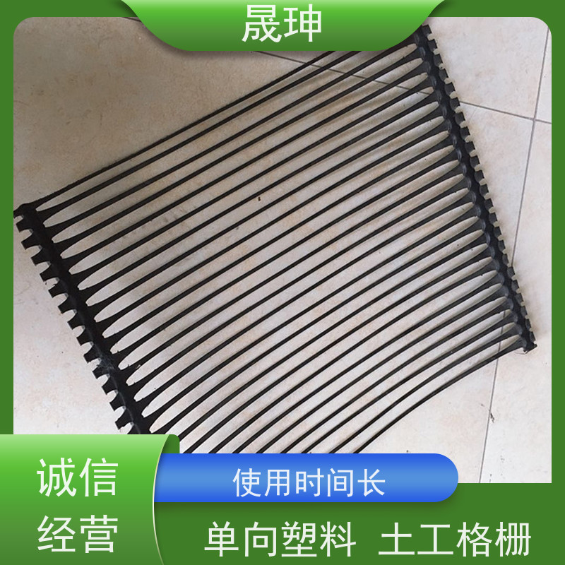 晟珅 长期供应 塑料单向土工格栅 不易变形 货源充足