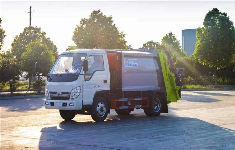 国六福田小卡5方压缩垃圾车 蓝牌不超重垃圾清运车