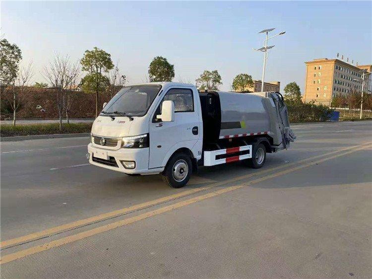 蓝牌可进地下室压缩垃圾车 东风途逸容积4立方垃圾清运车 小区物业