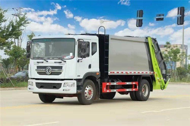 国六东风D9压缩垃圾车 10立方容积 8吨生活垃圾清运车