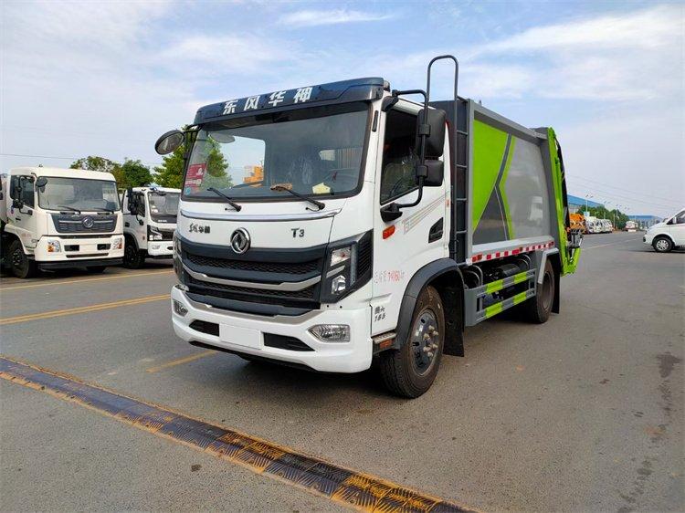国六东风华神9方压缩垃圾车 5吨生活垃圾清运车