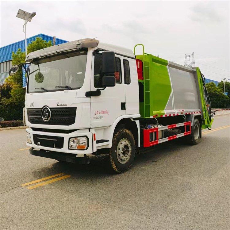 国六陕汽德龙14方压缩垃圾车 压缩式生活垃圾转运车