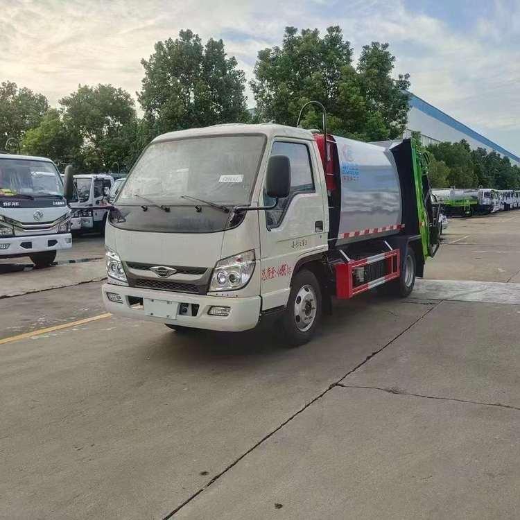 国六福田小卡之星3压缩垃圾车 箱体容积5立方 蓝牌