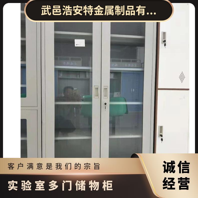 灰白玻璃资料柜 多层搁板 尺寸1850*900*390 冷轧钢板 办公室文件柜