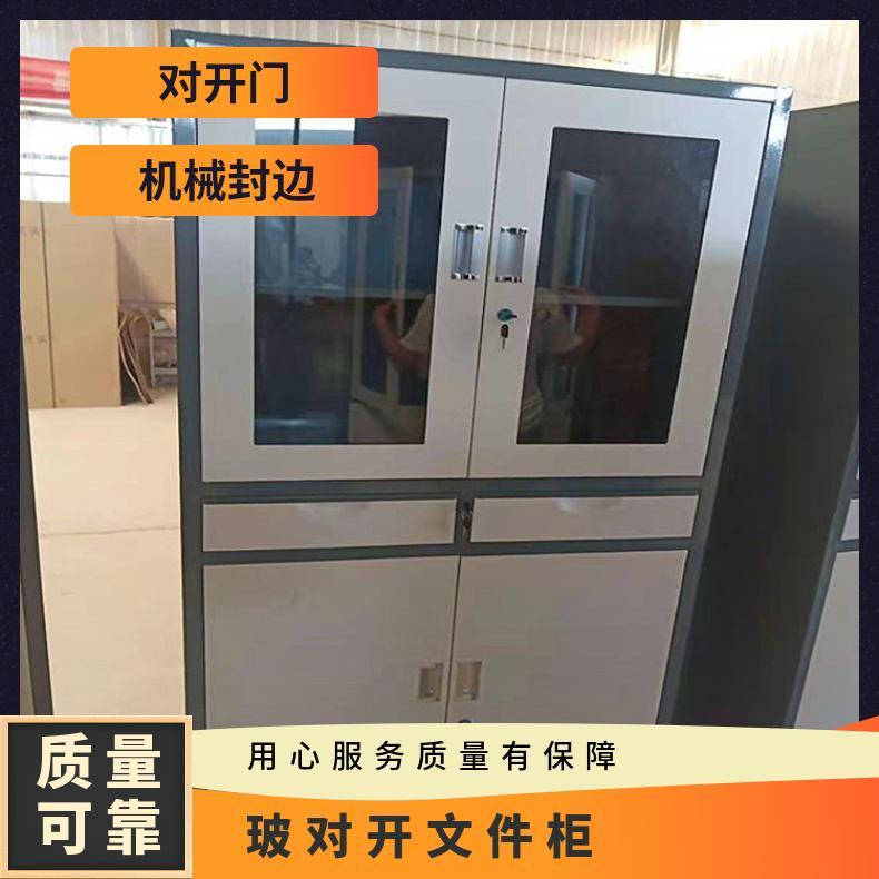 浩安特生产 玻璃储物柜 防锈耐腐蚀 钢制 内贸 带锁 中二斗文件柜