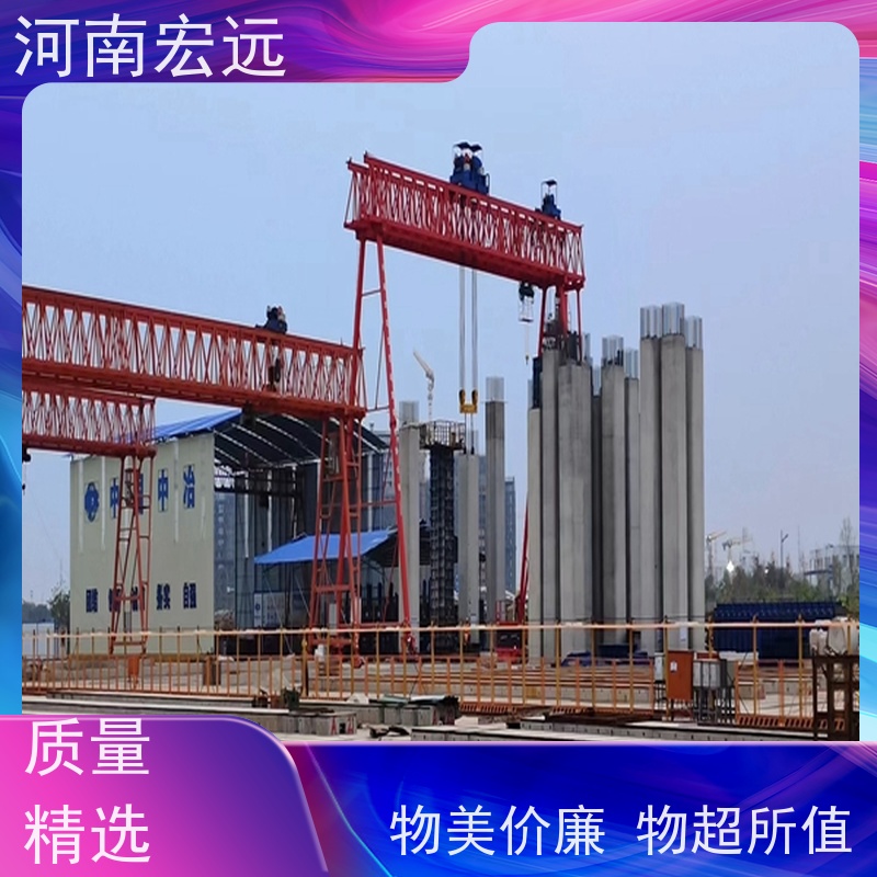 宏远 120吨吊钩门式起重机厂家 易安装 经久耐用