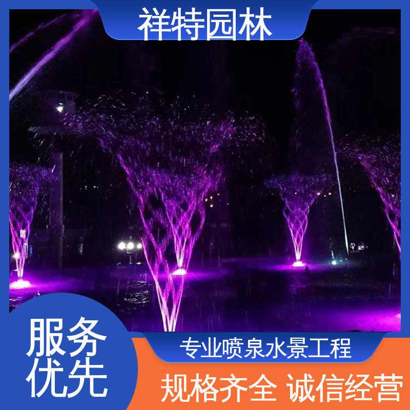 祥特园林 七彩灯光排列 工艺精良 旱喷公司 运行平稳