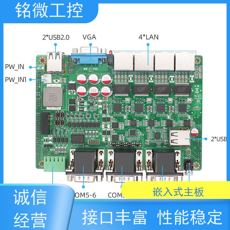 铭微工控3.5寸E-11U主板 双通道板载CPU支持LVDS HDMI VGA