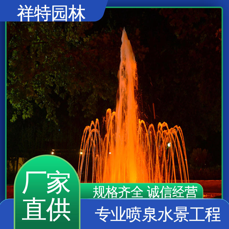 颜色绚丽 多年经验 七彩灯光排列 波光泉 祥特园林