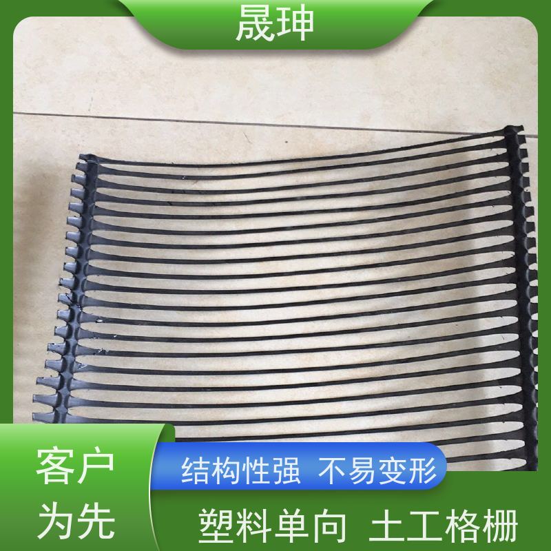 晟珅 长期供应 单向拉伸塑料土工格栅 不易变形 库存充足