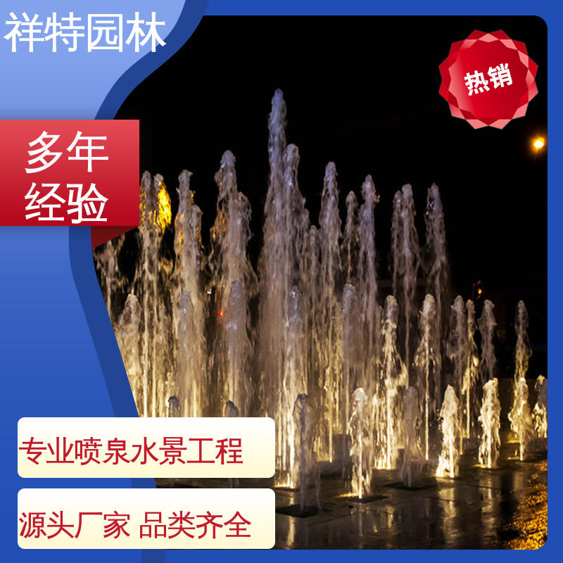 祥特园林 旱式音乐喷泉 款式多样 造型优美 七彩灯光排列