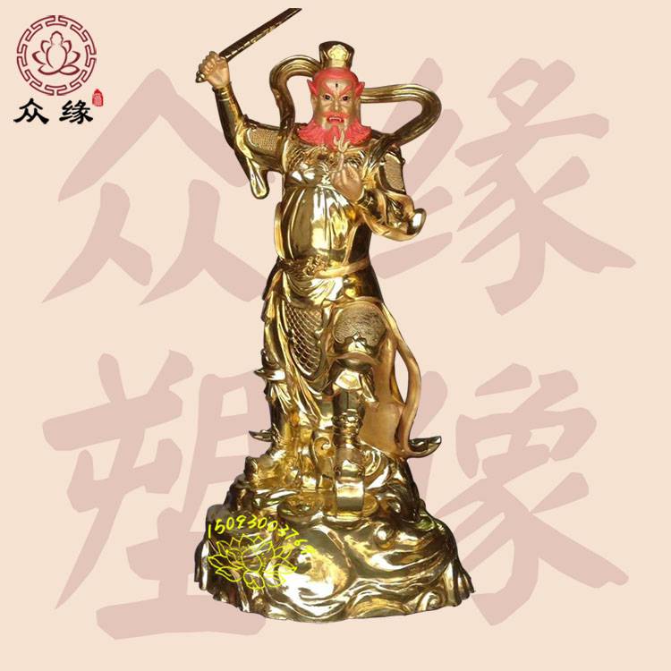灵官殿神像摆件 四大灵官 王灵官塑像 都天大灵官雕塑 彩绘隆恩真君
