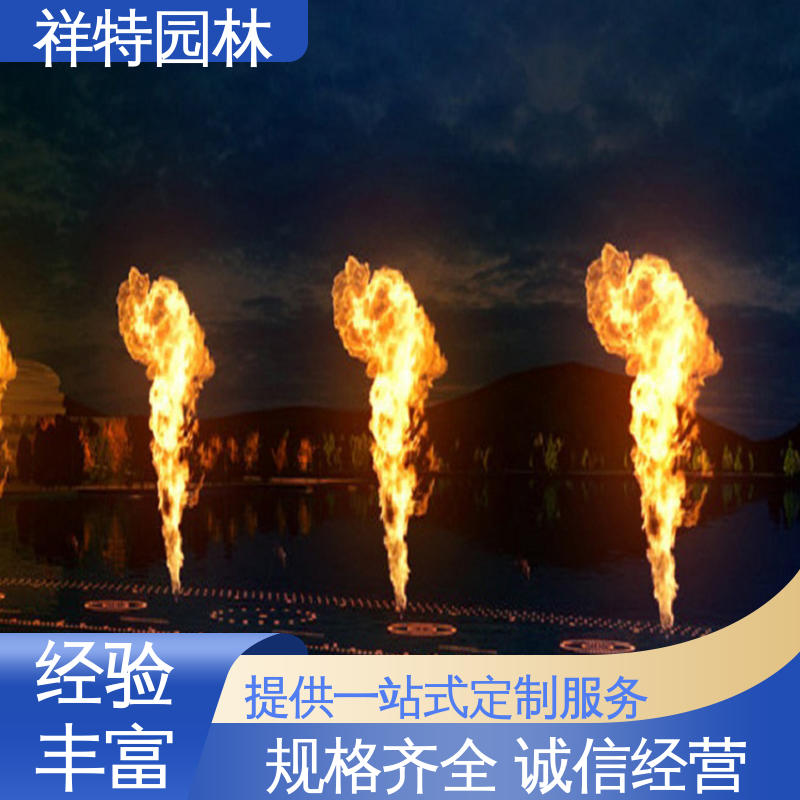 减少尘降气温 七彩灯光排列 运行平稳 百变喷泉 祥特园林