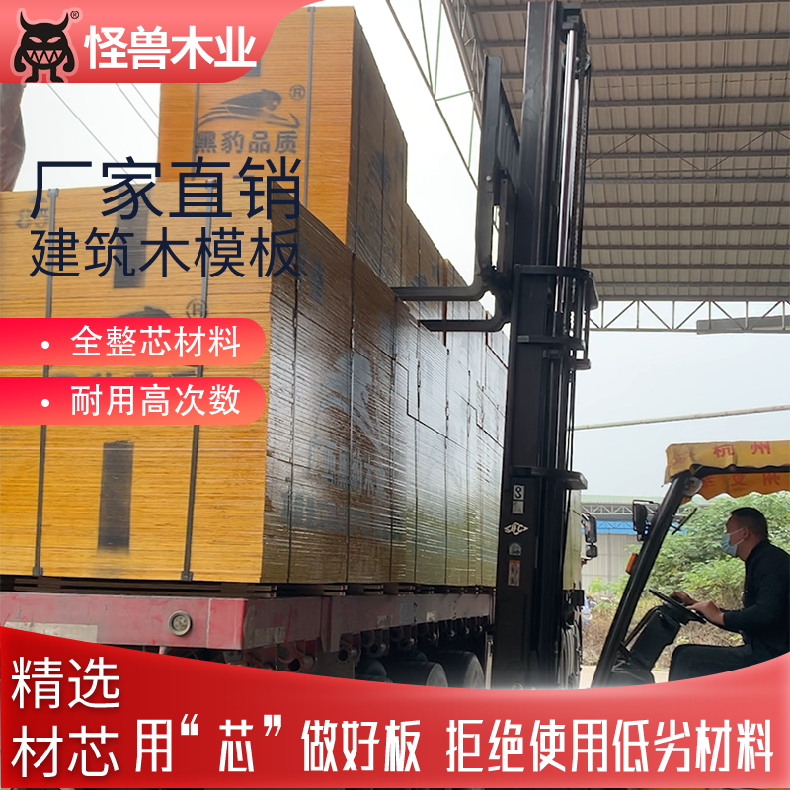 桉松结合专业生产各种规格型号建筑模板，适合工地用 门店 怪兽木业