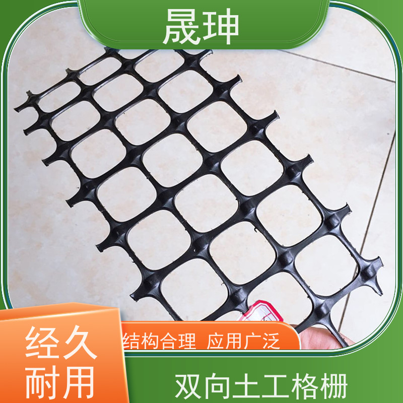 晟珅 双向塑料拉伸土工格栅 黑色养殖网 路基加筋 道路抗裂 长期供应