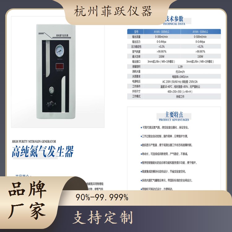 高效氮氢空一体机 化工石油专用 220V电源 木箱包装