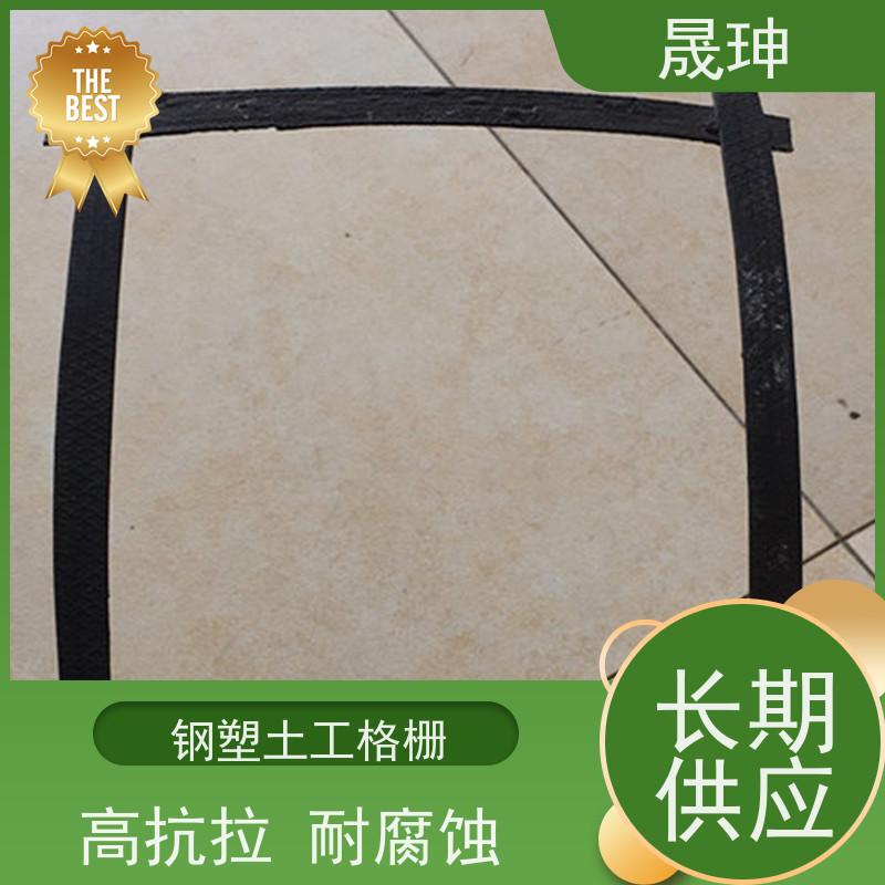 晟珅 80KN钢塑土工格栅 复合格子网 规格齐全 库存充足