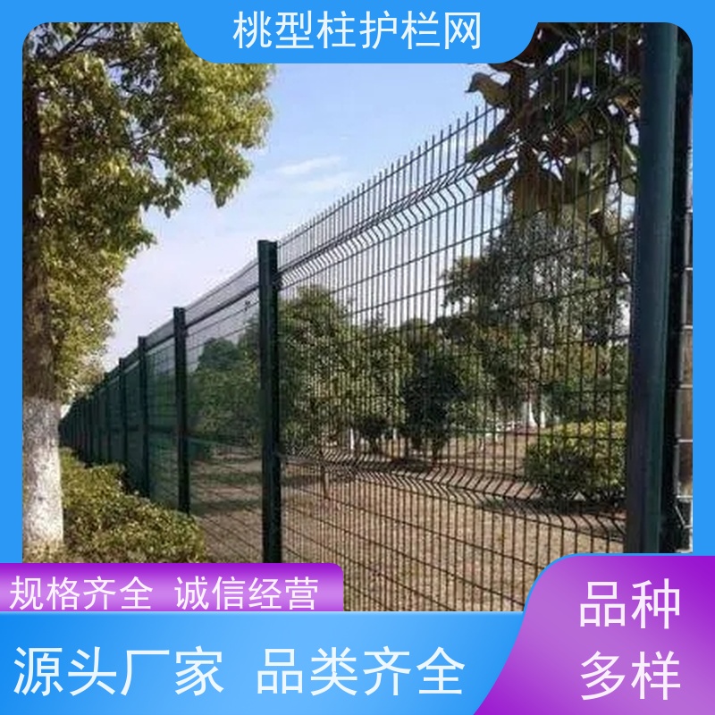 三角折弯护栏网德瑞克斯隔离栅防腐养殖桃型柱围栏