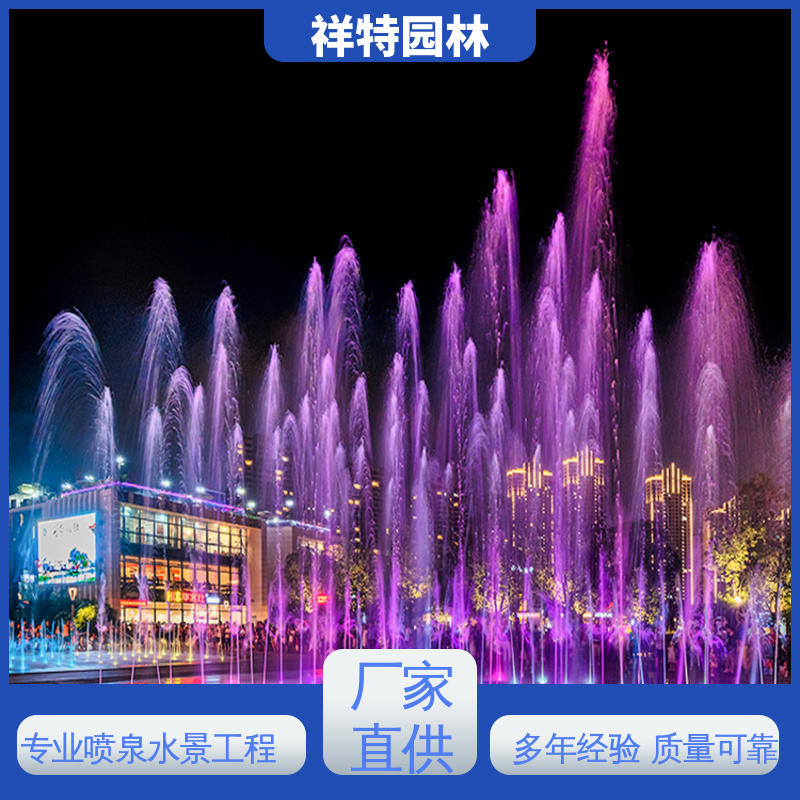 祥特园林 景区音乐喷泉水秀 公园水景设备 可调万向直射 贴心售后