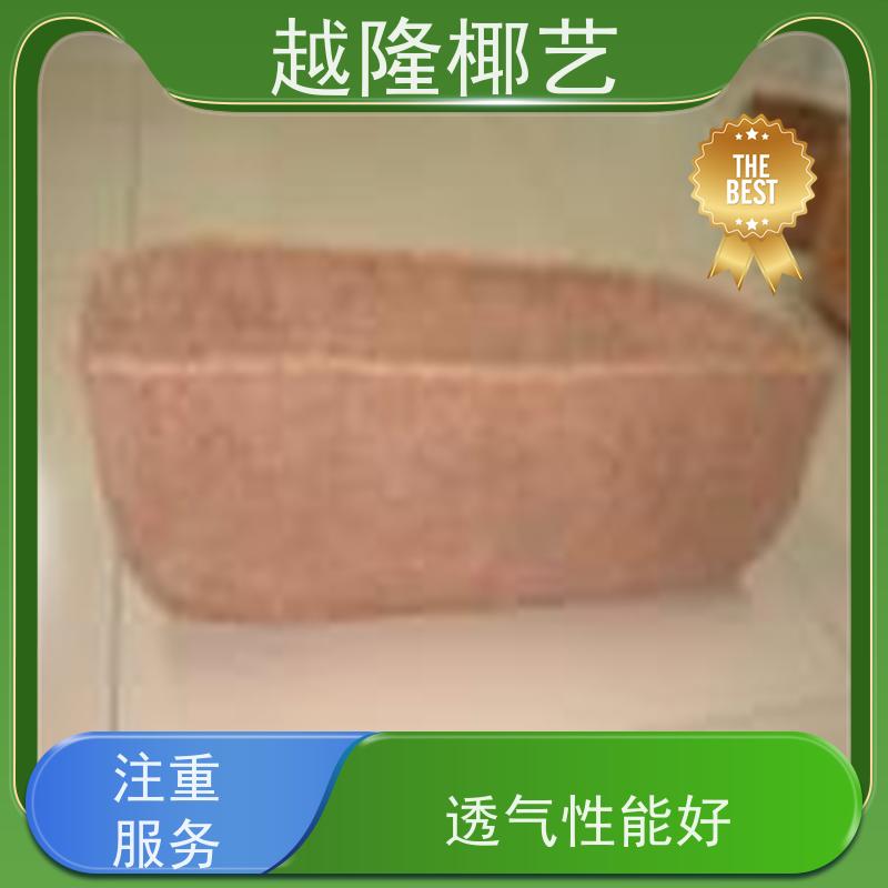 越隆椰艺 铁艺壁挂花篮 平底椰棕吊篮 无纺布内胆 性价比高