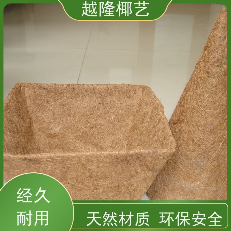 越隆椰艺 多肉垂钓花篮 平底椰棕吊篮 无纺布内胆 供货及时