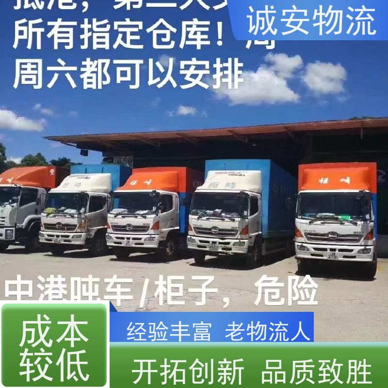 诚安物流45尺自备柜惠州到香港进口报关次日到