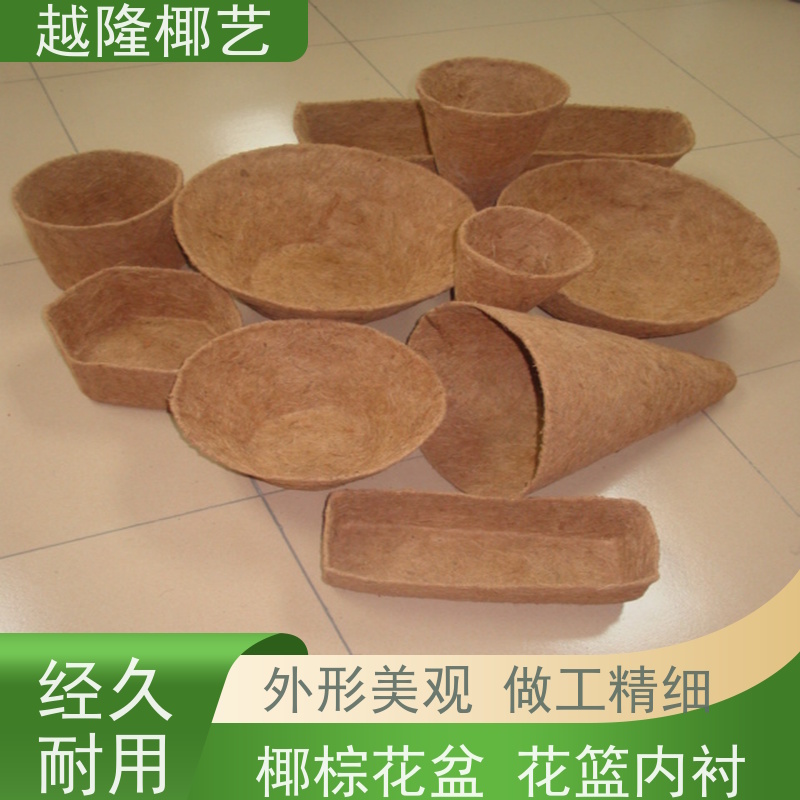 越隆椰艺 铁艺花篮 平底椰棕吊篮 环保自然 性价比高