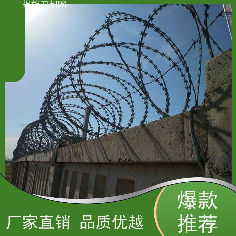 防护网带刺铁丝滚笼不锈钢螺旋刀刺网刀片刺丝颜色