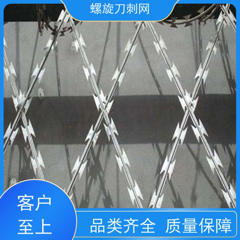 刀片刺绳防攀爬铁蒺藜围墙防爬拉力刮刀防盗网安装