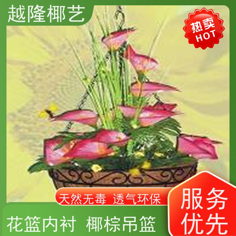 越隆椰艺 园艺花篮种植篮 平底椰棕吊篮 环保多肉植物棕榈篮 库存充足