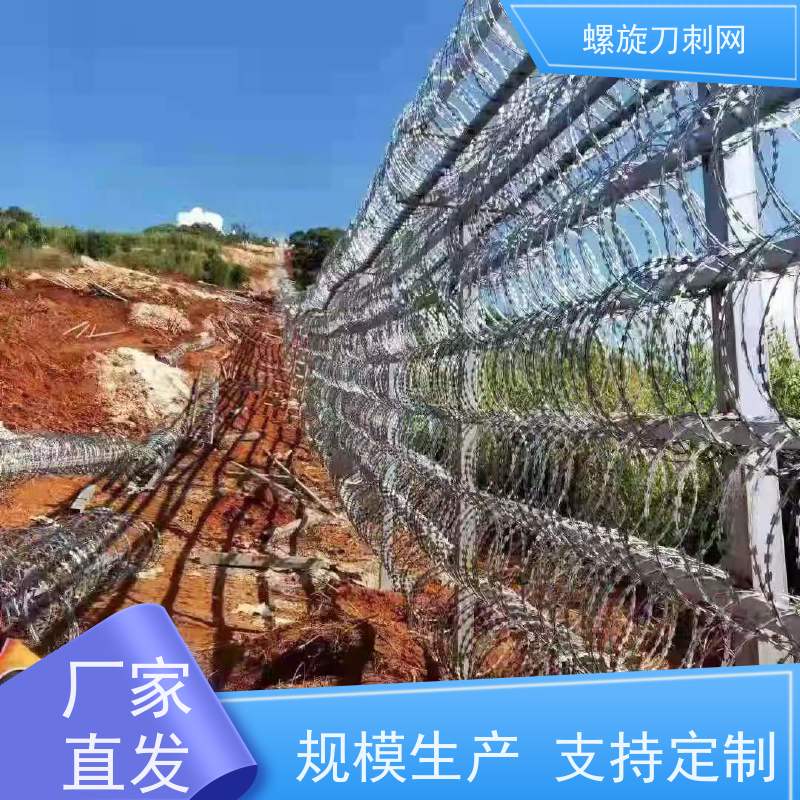 学校围墙防盗防爬刺网防攀爬铁蒺藜刺丝滚笼材质