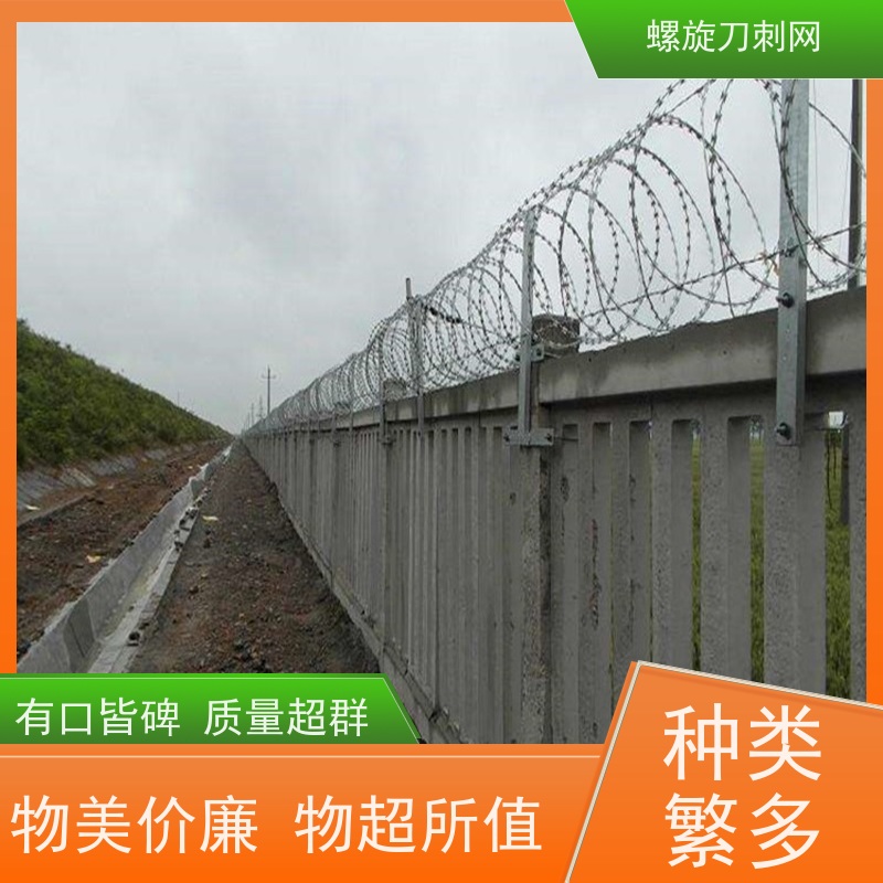 刀片刺绳小区学校防盗网蛇蝮式刺丝滚笼刺网颜色