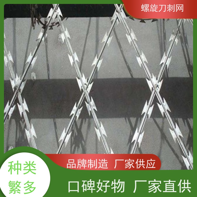 防护网带刺铁丝滚笼镀锌刀刺网304不锈钢刀片刺绳颜色