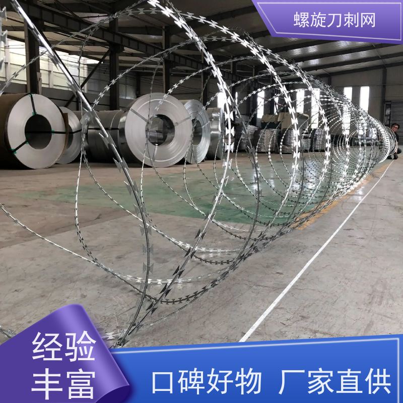 防护网带刺铁丝滚笼小区学校防盗网围墙镀锌刀刺网材质