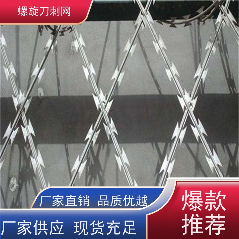 热镀锌不锈钢刀片刺绳小区学校防盗网蛇蝮式刺丝滚笼刺网材质