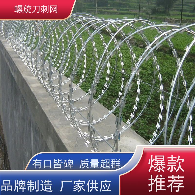 不锈钢滚笼防锈防护网斧行型刀片防爬网围墙镀锌刀刺网材质